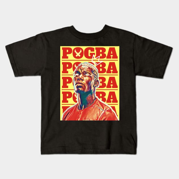 PAUL POGBA, THE CENTRAL MAGICIAN Kids T-Shirt by MUVE